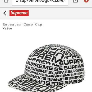 Supreme Repeater Camp Cap